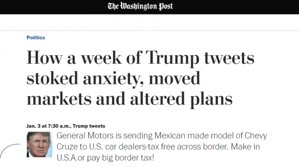 Toyota, la Chine, la chanteuse, et les tweets de Trump (Washington Post)