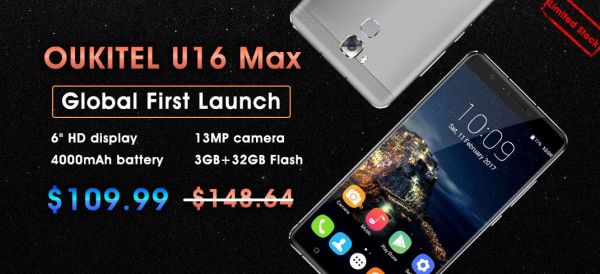 Oukitel U16 Max : premier lancement international • PhoneDroid