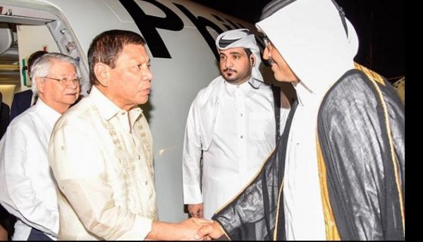 Le président philippin Rodrigo Duterte au Qatar