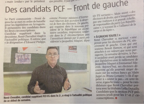 Législative: des candidats PCF dans la 1ère et 2ème circonscription du le Pas de Calais - Blog des Militants Communistes de l'Arrageois