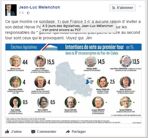 A 4 jours des législatives, Jean-Luc Mélenchon s'en prend encore au PCF - Blog des Militants Communistes de l'Arrageois