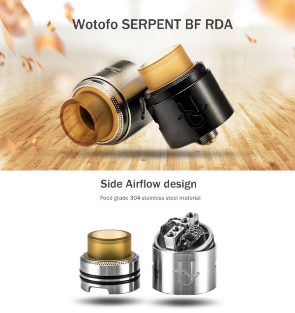Wotofo SERPENT BF RDA, l'atomiseur anti-fuites