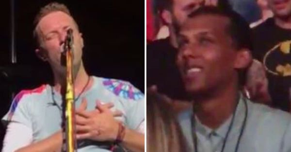 Coldplay reprend "Formidable" en concert devant Stromae, et il a apprécié