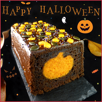 Cake surprise citrouille {Halloween}