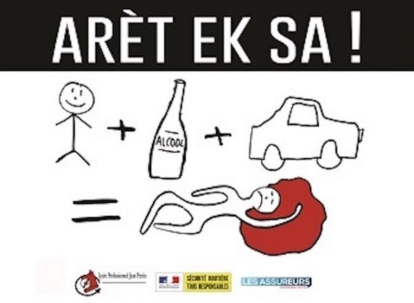 Alcool au volant : "Aret ek sa", des affiches de sensibilisation créées par des lycéens