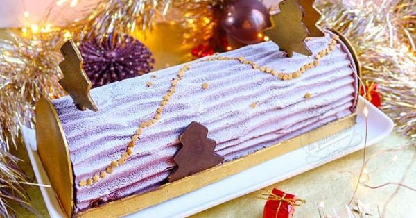 Bûche de Noël chocolat noisette