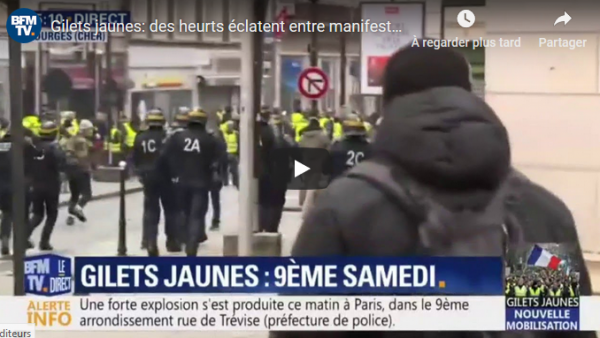 VIDÉOS. Gilets jaunes : heurts à Paris et dans plusieurs villes de France