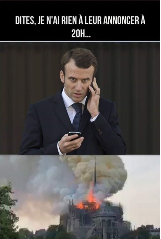 Image drôle du jour (MACRON DÉBAT NOTRE-DAME...)