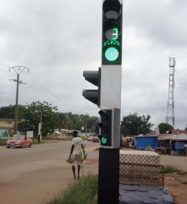 La ville de Guiglo en Côte-d'Ivoire a ses 3e et 4e feux tricolores