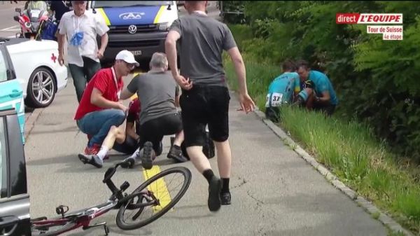 Cyclisme - T. de Suisse - Tour de Suisse : après une chute, Geraint Thomas (Ineos) abandonne