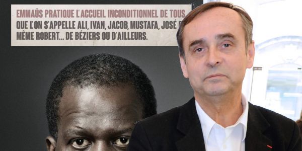 Emmaüs tacle Robert Ménard et ses "vilains calculs" ethniques dans un visuel choc