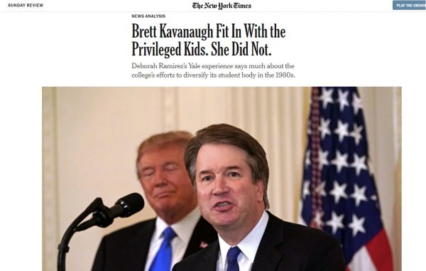 Le New York Times et le pénis du juge Kavanaugh