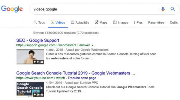 Search Console : 2 nouveautés et rapports dédiées aux vidéos !