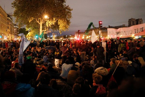 Paris : troisième jour de blocage de la place du Châtelet par Extinction Rebellion