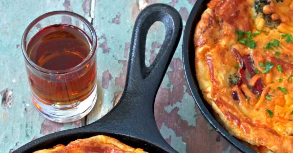 Dutch Baby brocoli cheddar et bacon
