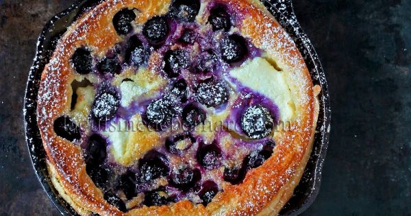 Dutch Baby aux myrtilles et ricotta au citron