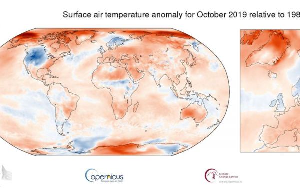 Climat : octobre 2019 a été le mois d'octobre le plus chaud jamais enregistré