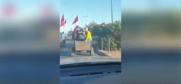 Un tour en « karwila » pour ces deux touristes !