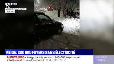 Les images des importantes chutes de neige (et leurs conséquences) dans la Loire, la Drôme et l'Isère