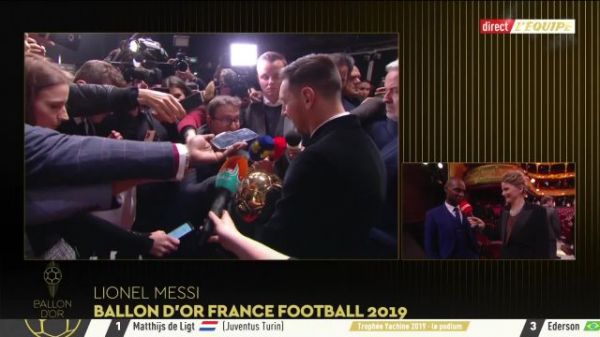 Foot - Ballon d'Or - Eric Abidal, à propos du sixième Ballon d'Or France Football de Lionel Messi : « Ce n'est que du bonheur de l'avoir dans l'équipe »
