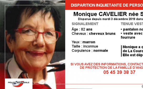 La Couronne : un appel à témoin après la disparition inquiétante d'une octogénaire