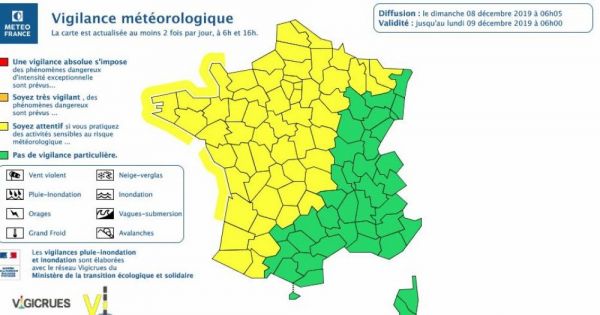 Vents violents : vigilance jaune maintenue dans les Côtes-d’Armor et le Finistère