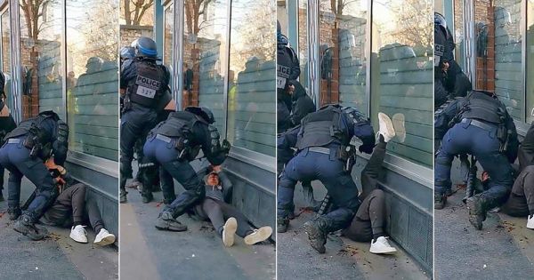 Le manifestant frappé au sol sera jugé pour des violences sur les policiers