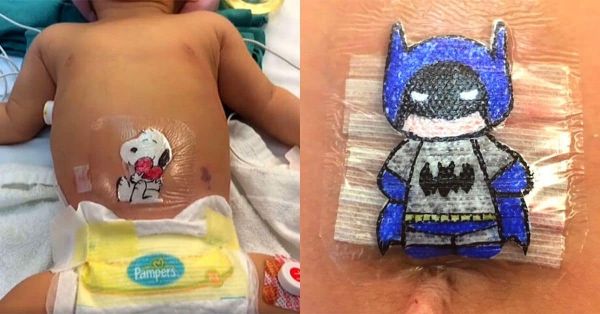 Ce chirurgien fait des dessins sur les pansements de ses petits patients