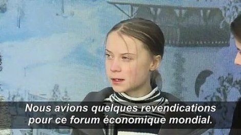 Greta Thunberg: les revendications pour le climat ont été "complètement ignorées" à Davos