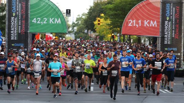 Changement de garde au Marathon de Montréal 