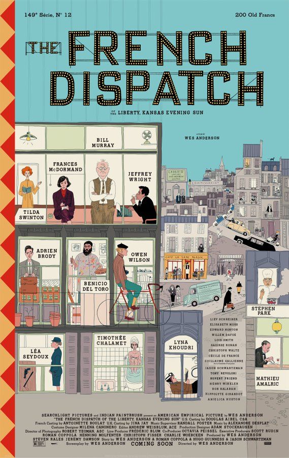 The French Dispatch : bande-annonce VOST du nouveau film de Wes Anderson