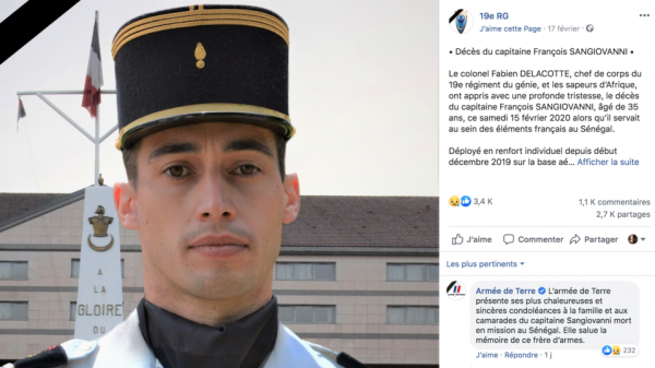 Un militaire français déployé au Sénégal meurt après un entraînement de boxe