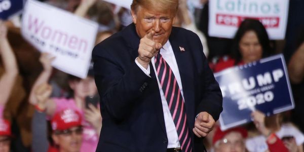 Donald Trump en campagne à Las Vegas, comme au premier jour