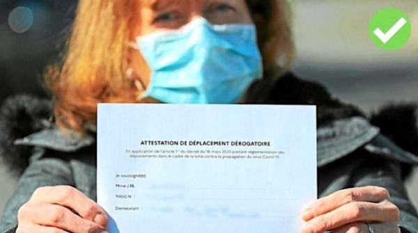 Coronavirus : Voici La Nouvelle Attestation De Sortie à Télécharger En PDF.