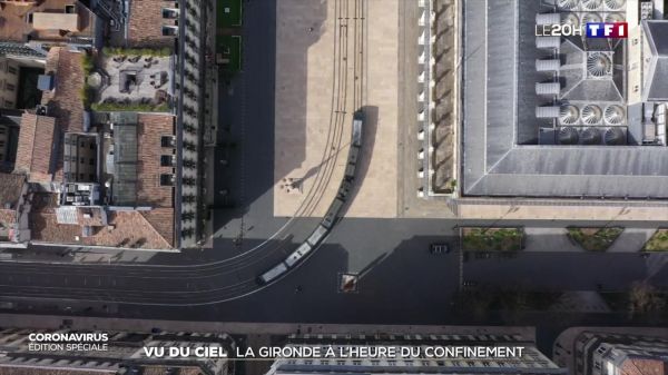 Confinement à Bordeaux : une ville quasi déserte vue du ciel