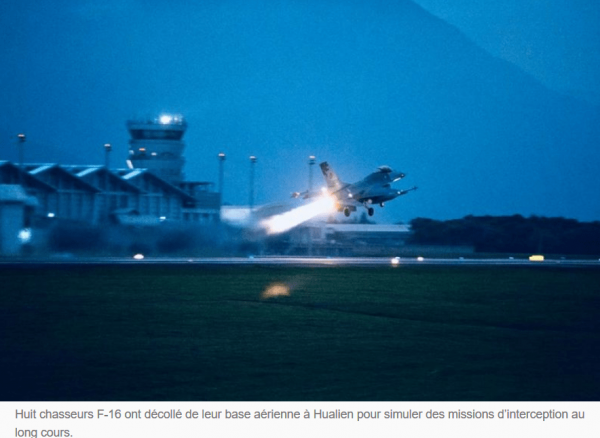 Exercice militaire d'ampleur mardi à Taiwan en réponse aux incursions chinoises