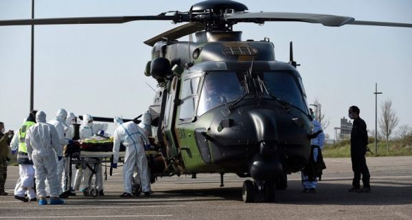Première évacuation par hélicoptère militaire, de Metz vers l’Allemagne
