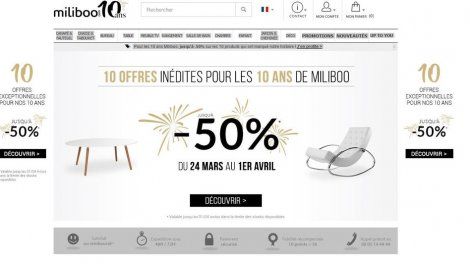 Miliboo obtient un Prêt Garanti par l'Etat de 4,4 ME