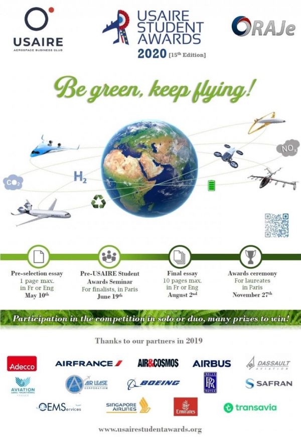 USAIRE Students Awards 2020 : Be green, keep flying