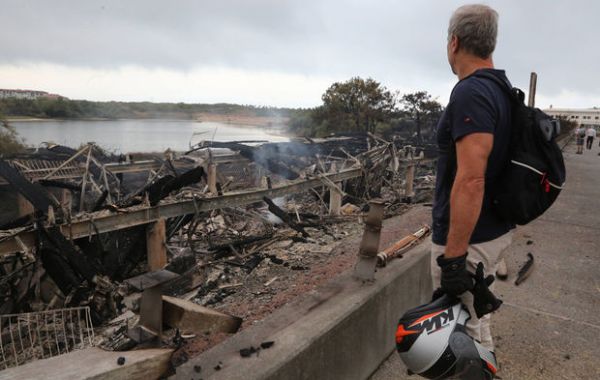La Maison de l'environnement à Anglet détruite par l'incendie