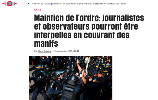 Manifs : vers des journalistes embeddés ?