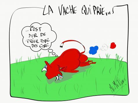 la vache qui prie