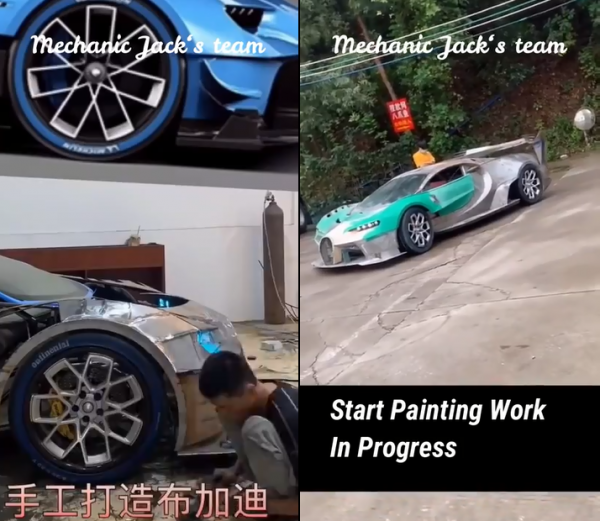 Il recrée la Bugatti Vision Gran Turismo à partir de pièces détachée et avec beaucoup de savoir faire !