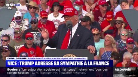 Attentat à Nice: Donald Trump apporte sa sympathie à la France lors d'un de ses derniers meetings de campagne