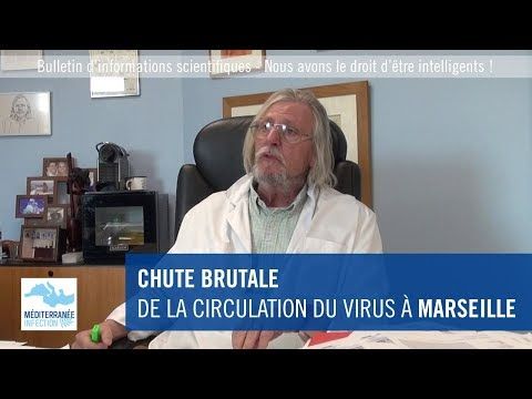 Pr Didier Raoult : Chute brutale de la circulation du virus à Marseille