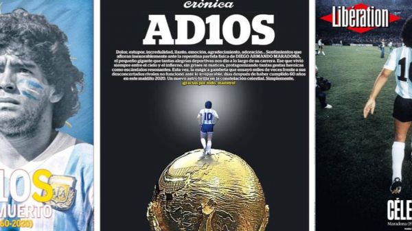 "Dieu est mort" : l'hommage divin de la presse mondiale à Diego Maradona