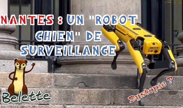 Un robot quadrupède Spot place Graslin à Nantes