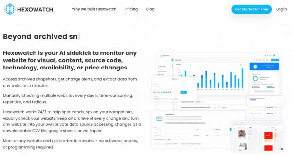 Hexowatch. Mettre les sites de vos concurrents sous surveillance
