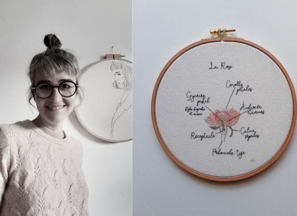 "L'amour est mon fil conducteur" Aude Herrard, faiseuse de philosophie brodée