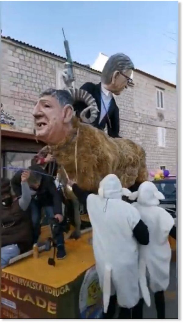 Bill Gates ciblé par un Carnaval en Croatie qui a tout compris